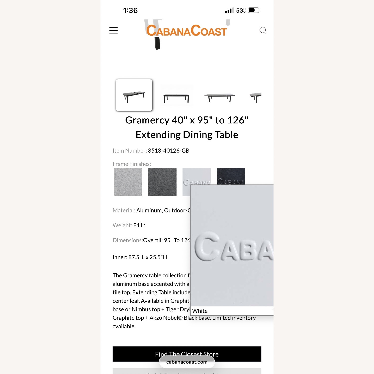 Light Gray Aluminum Patio Furniture - image-6