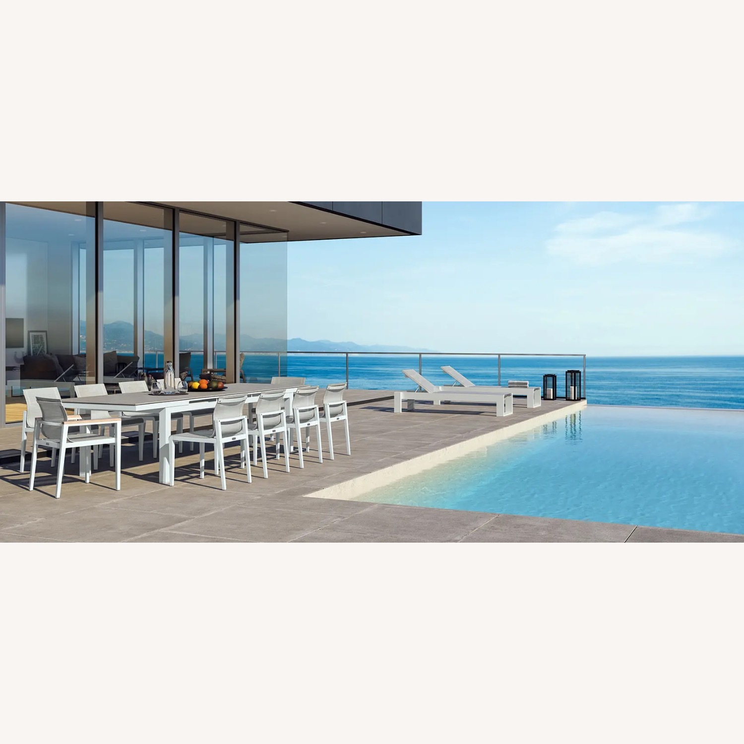Light Gray Aluminum Patio Furniture - image-1