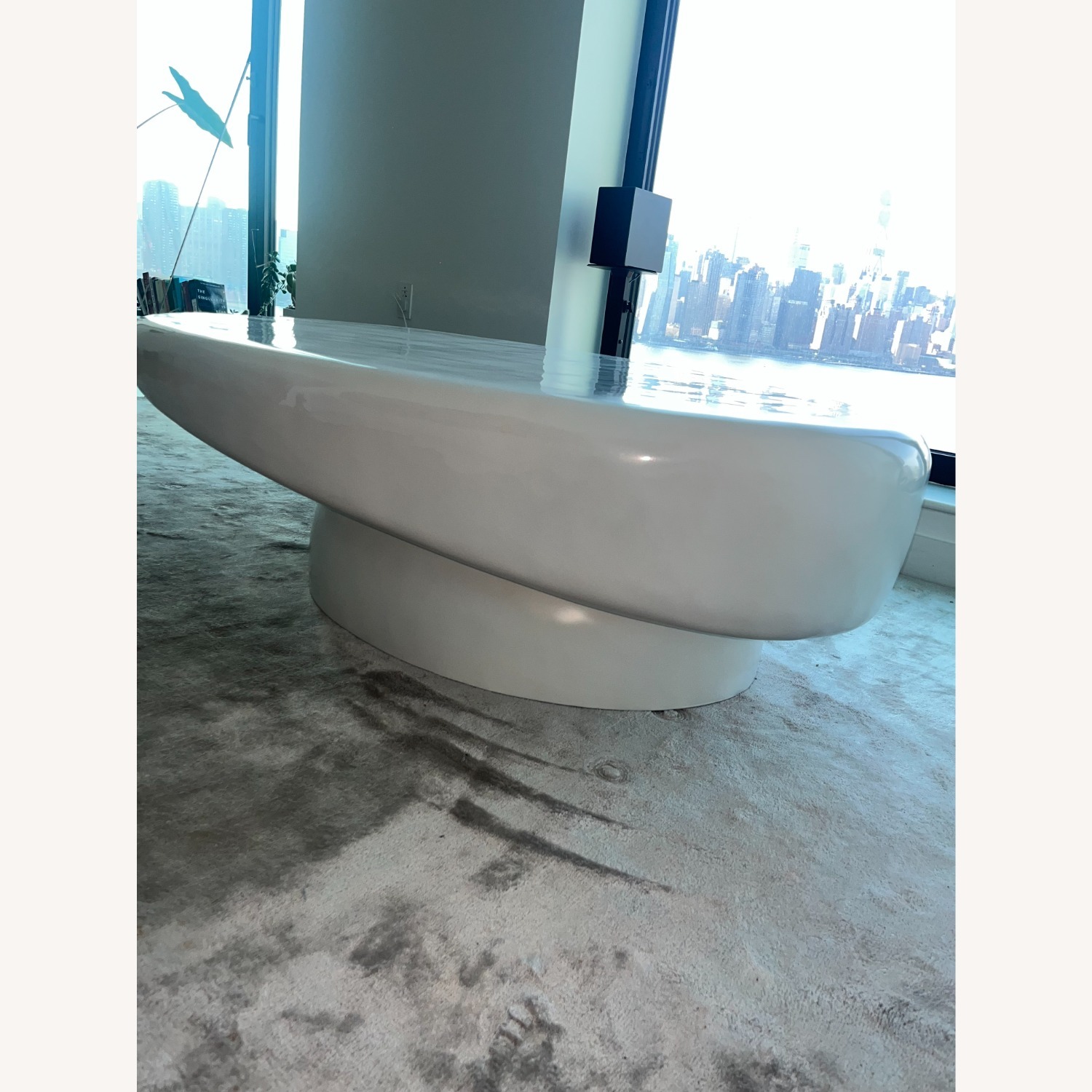 CB2 Caleb Zipperer White Concrete Coffee Table - image-8