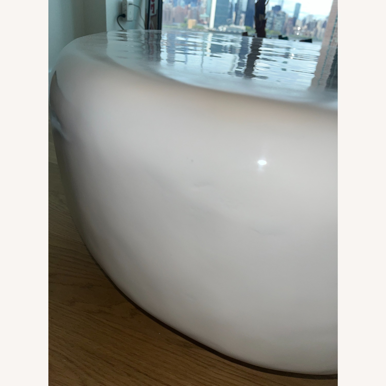 CB2 Caleb Zipperer White Concrete Coffee Table - image-4