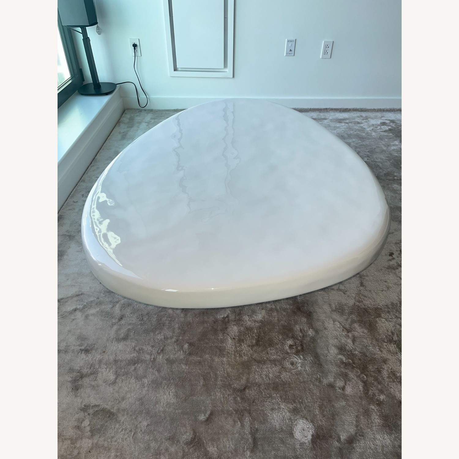CB2 Caleb Zipperer White Concrete Coffee Table - image-9