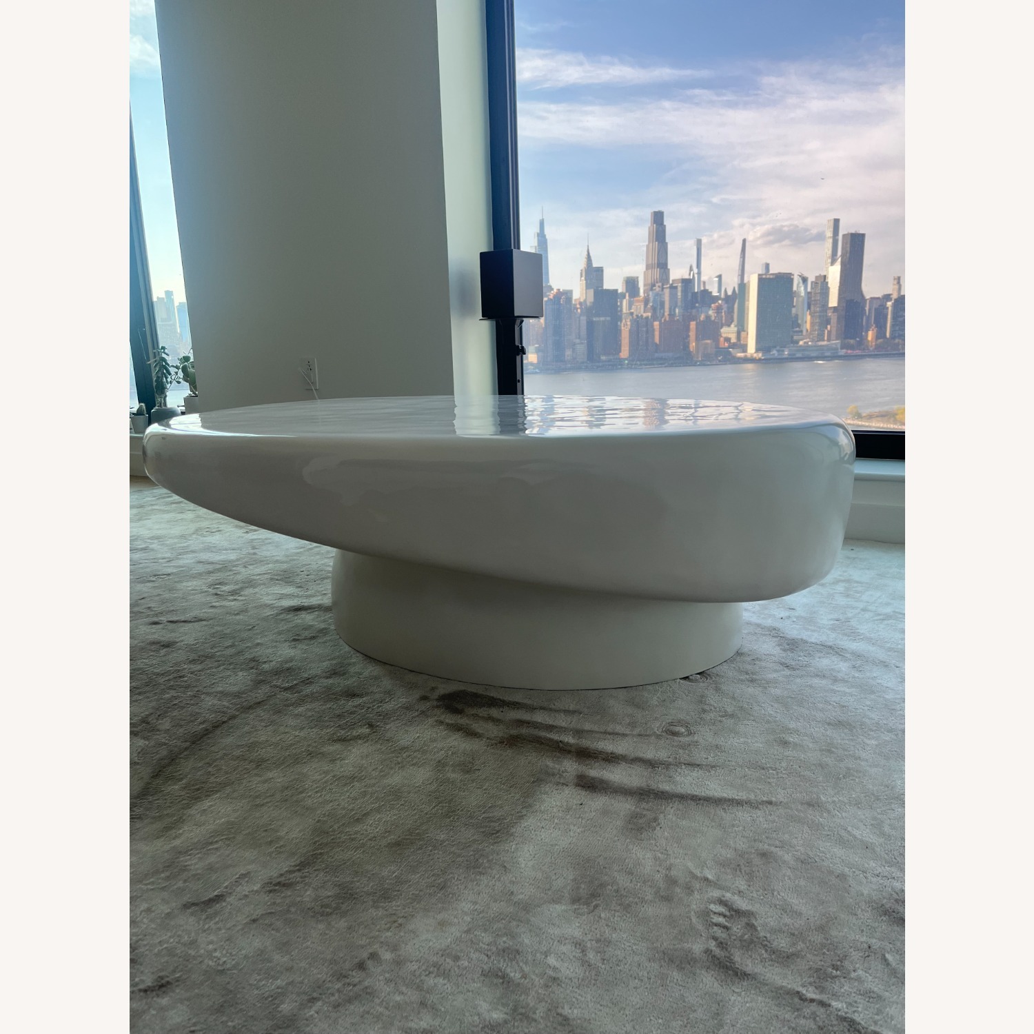CB2 Caleb Zipperer White Concrete Coffee Table - image-2