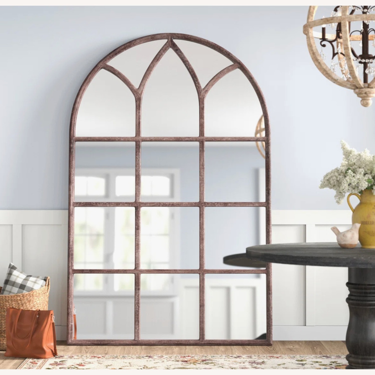 Wayfair Dark Brown Wood Wall Mirror - image-2
