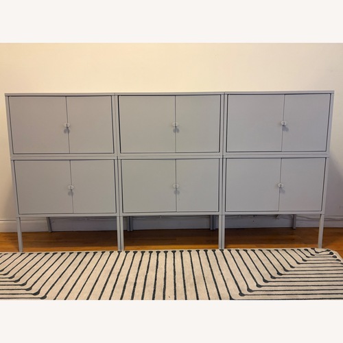 Used  6 IKEA LIXHULT Cabinets (Metal, Gray) for sale on AptDeco
