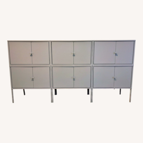Used  6 IKEA LIXHULT Cabinets (Metal, Gray) for sale on AptDeco
