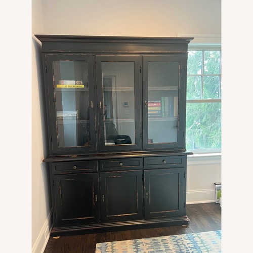 Used Crate & Barrel Verona Black Wood Sideboard for sale on AptDeco