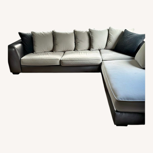 Used Light Gray Fabric 2 Piece Sectional for sale on AptDeco