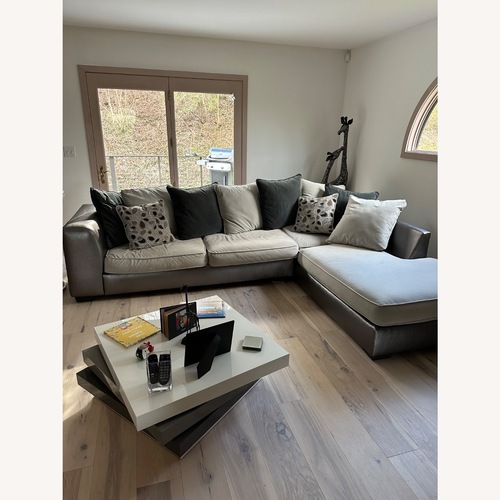 Used Light Gray Fabric 2 Piece Sectional for sale on AptDeco