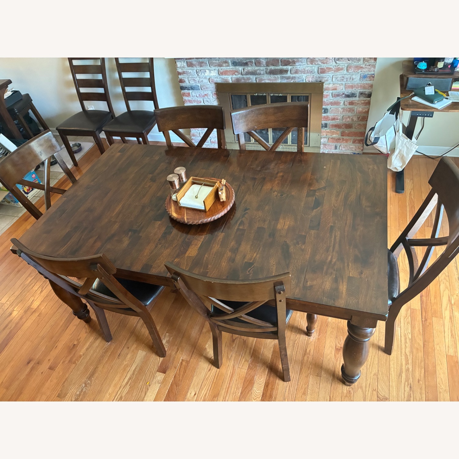 Jordan's Furniture Dark Brown Wood Dining Sets - image-2