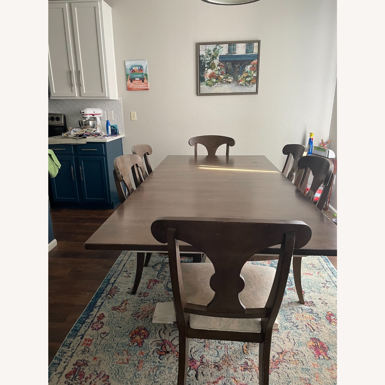 Ethan Allen Dark Brown Dining Table - image-7