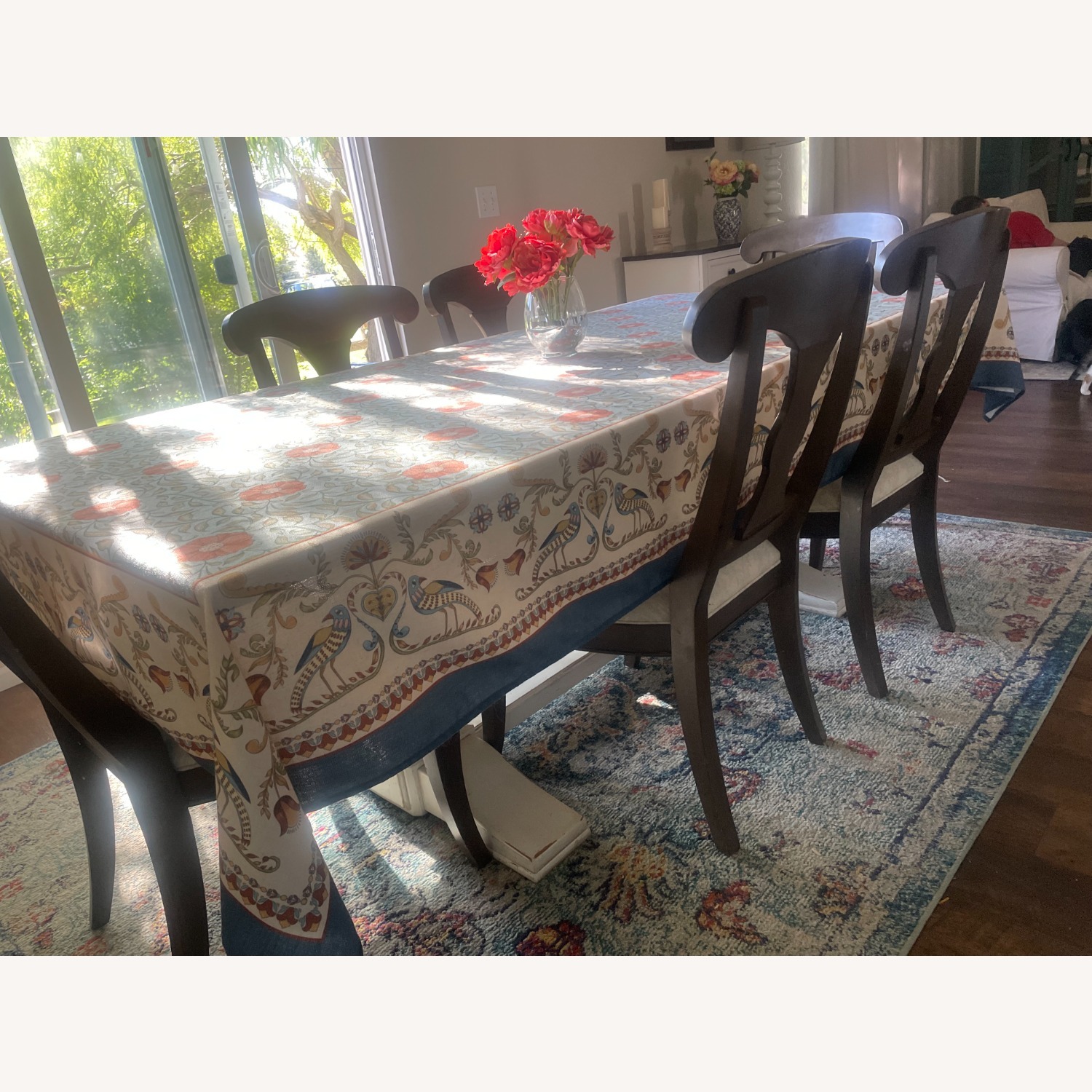 Ethan Allen Dark Brown Dining Table - image-5