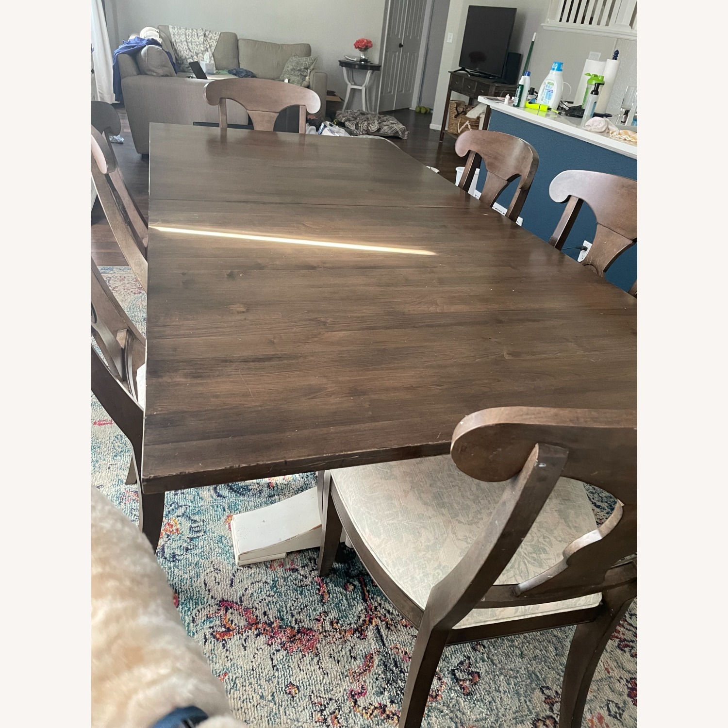 Ethan Allen Dark Brown Dining Table - image-8
