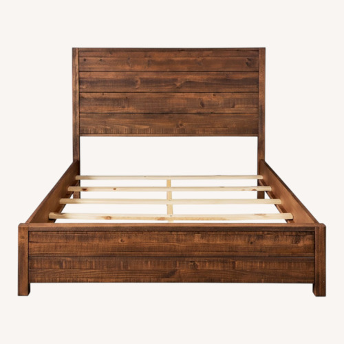Used Montauk Solid Wood Bed (Rustic Walnut) for sale on AptDeco