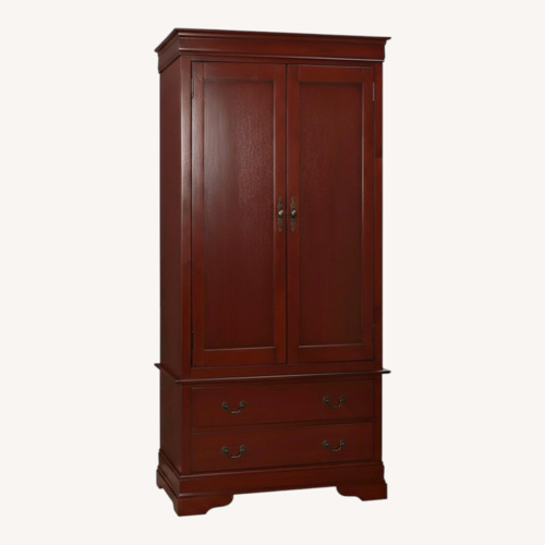 Used Ethan Allen Cherry Wardrobe Armoire for sale on AptDeco