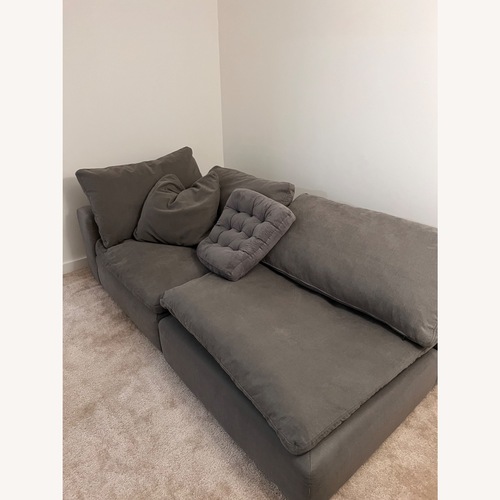 Used Bob's Discount Furniture Dark Gray 2 Seater Sofa for sale on AptDeco