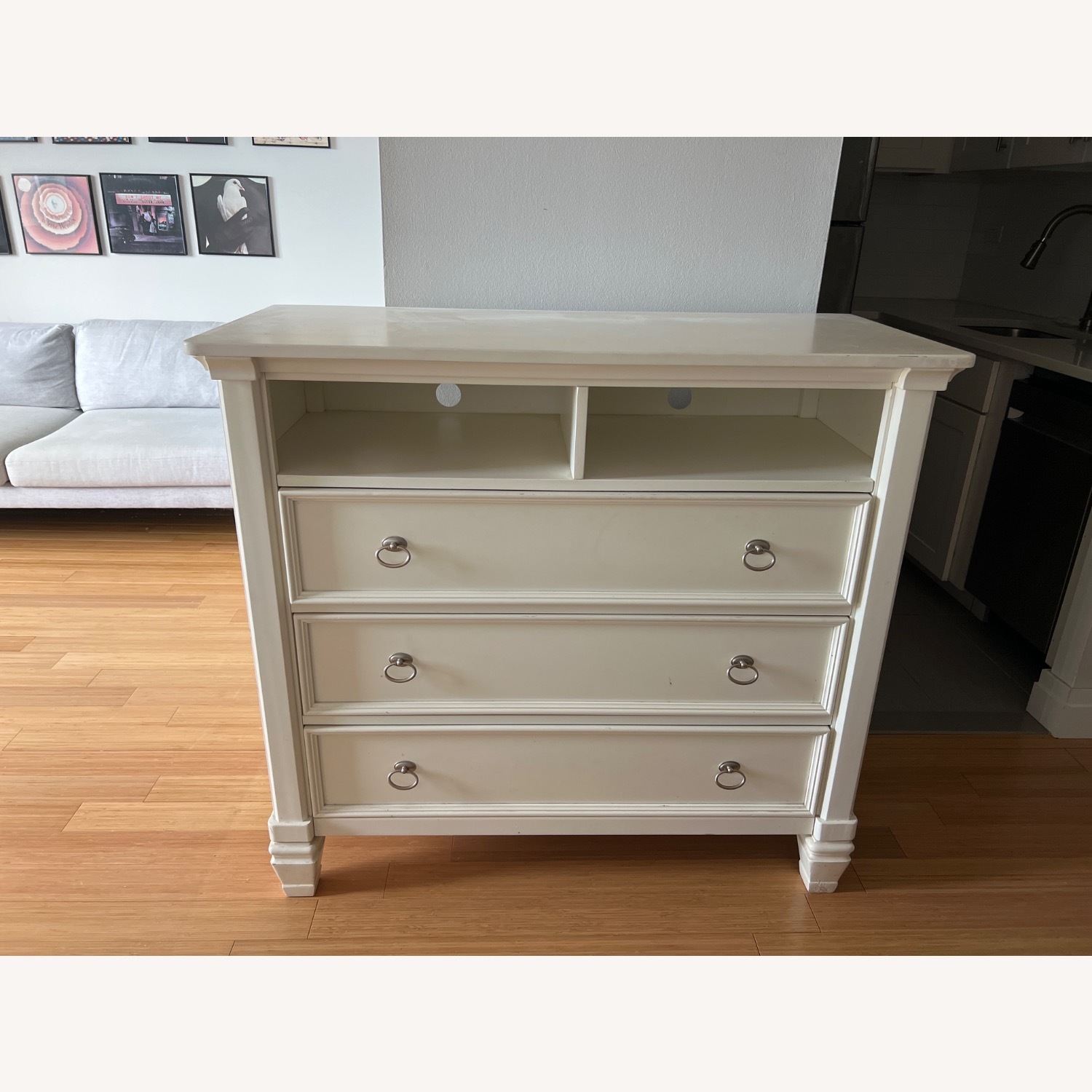 White Wood Dresser - image-2