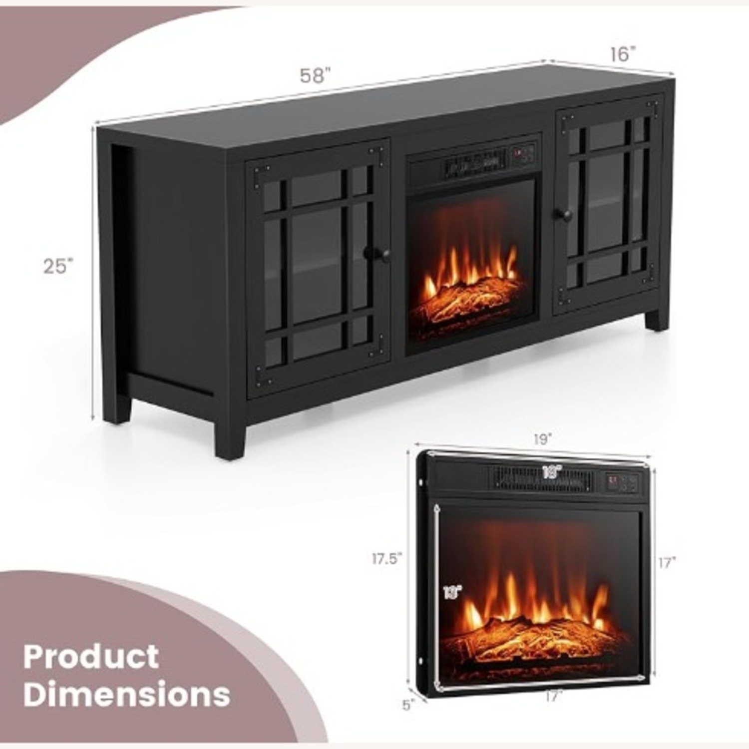 Amazon Tangkula Black Wood Media Storage - image-6