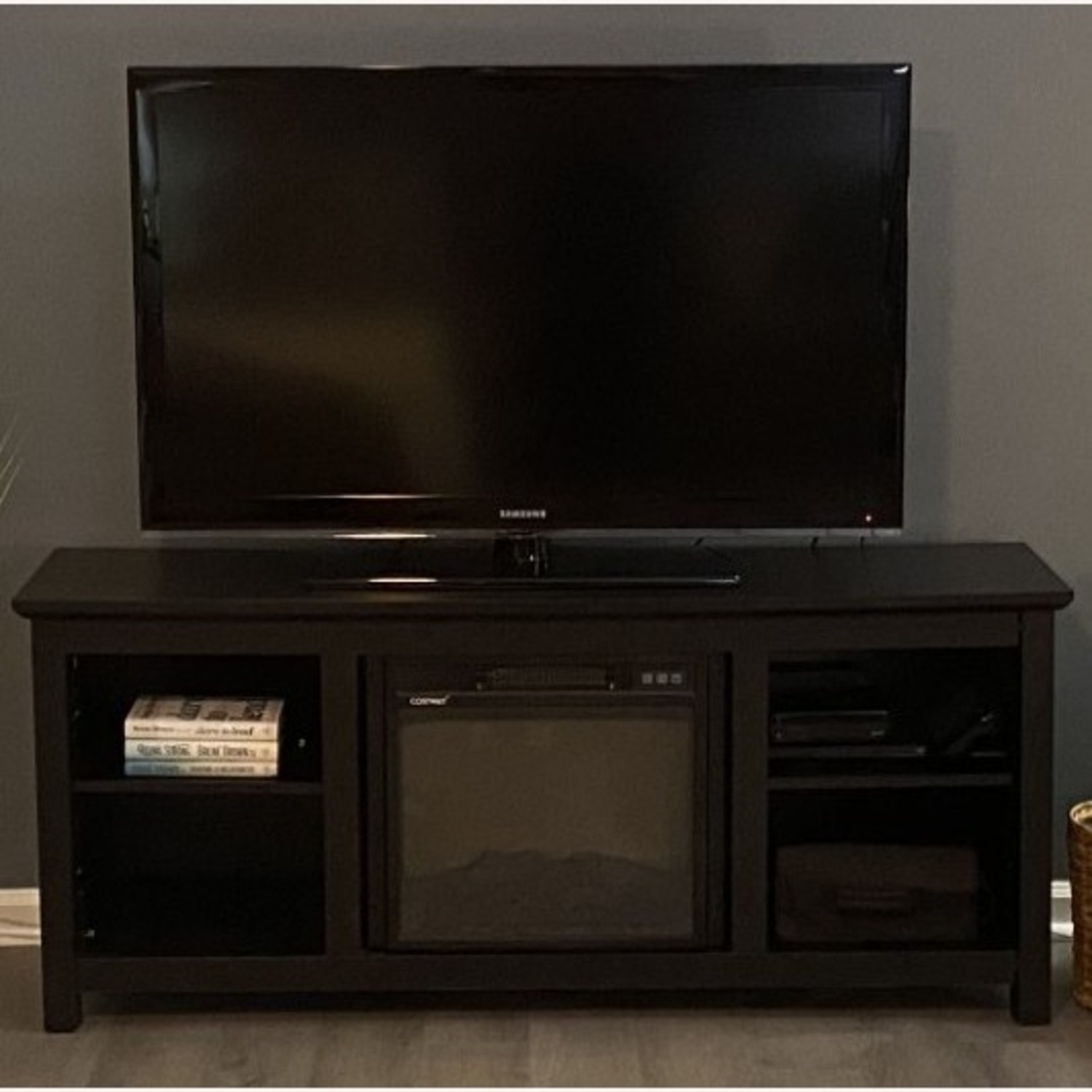 Amazon Tangkula Black Wood Media Storage - image-3