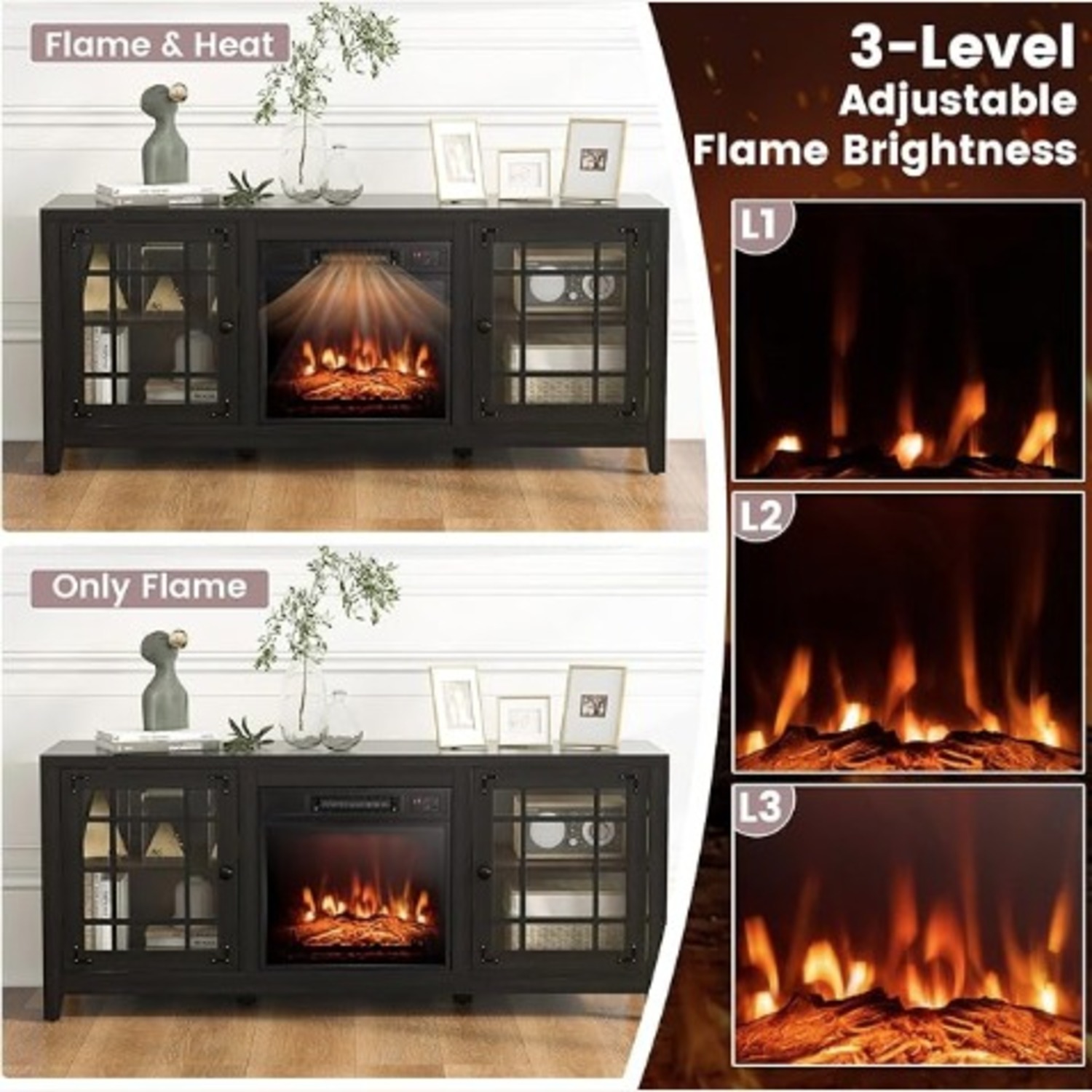 Amazon Tangkula Black Wood Media Storage - image-7