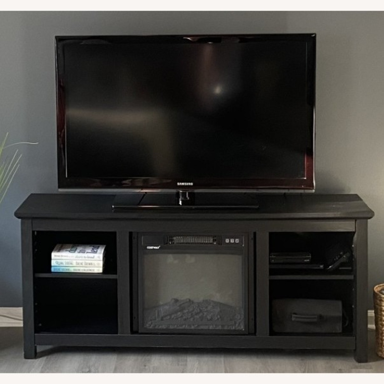 Amazon Tangkula Black Wood Media Storage - image-1