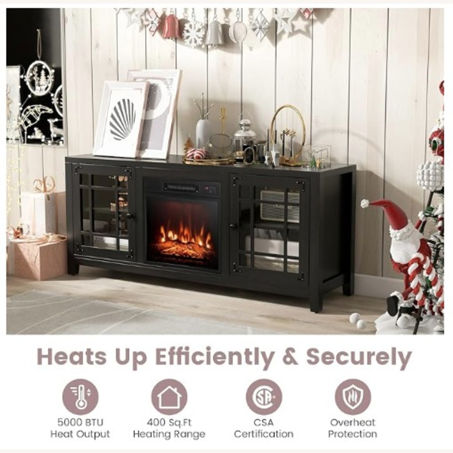 Amazon Tangkula Black Wood Media Storage - image-8