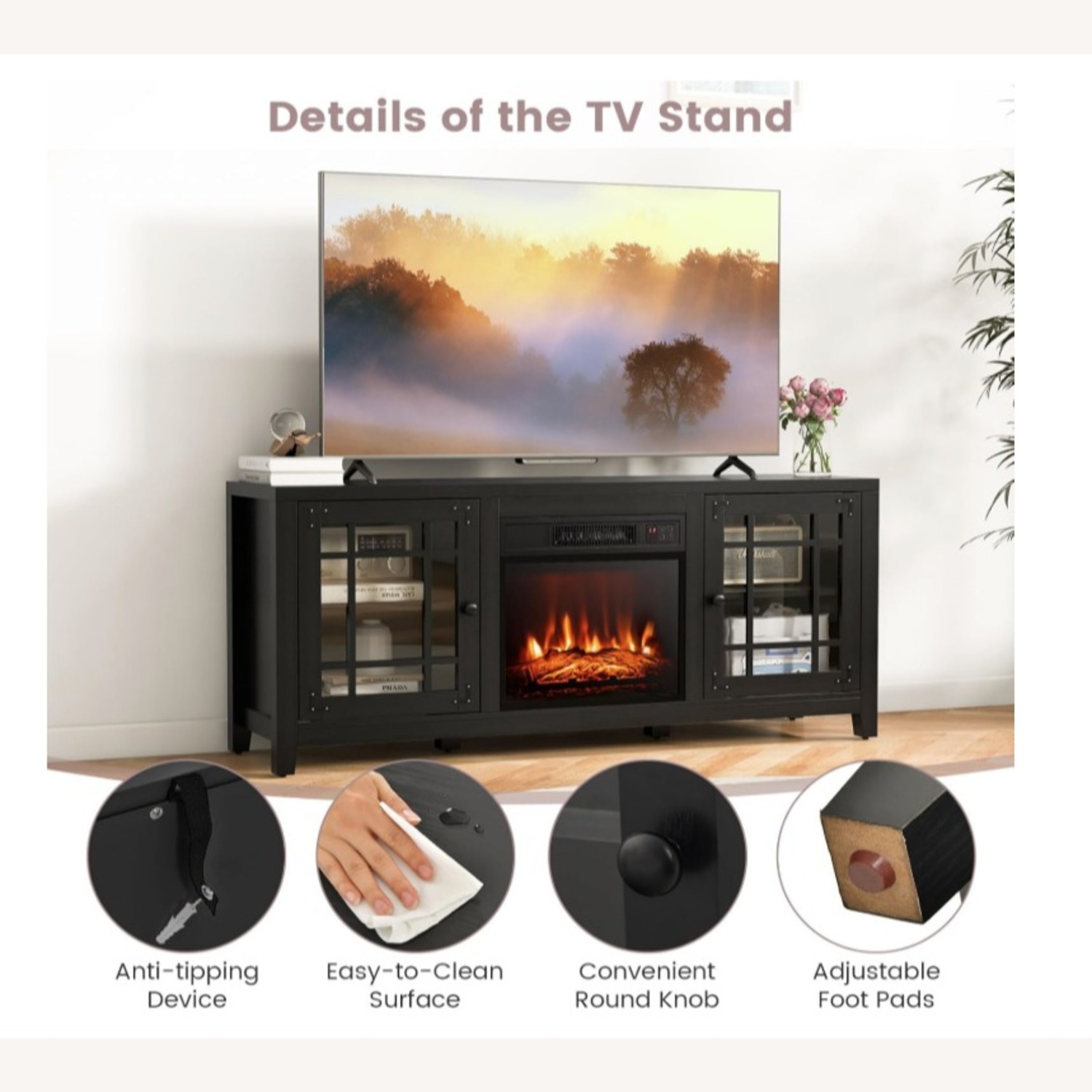 Amazon Tangkula Black Wood Media Storage - image-11