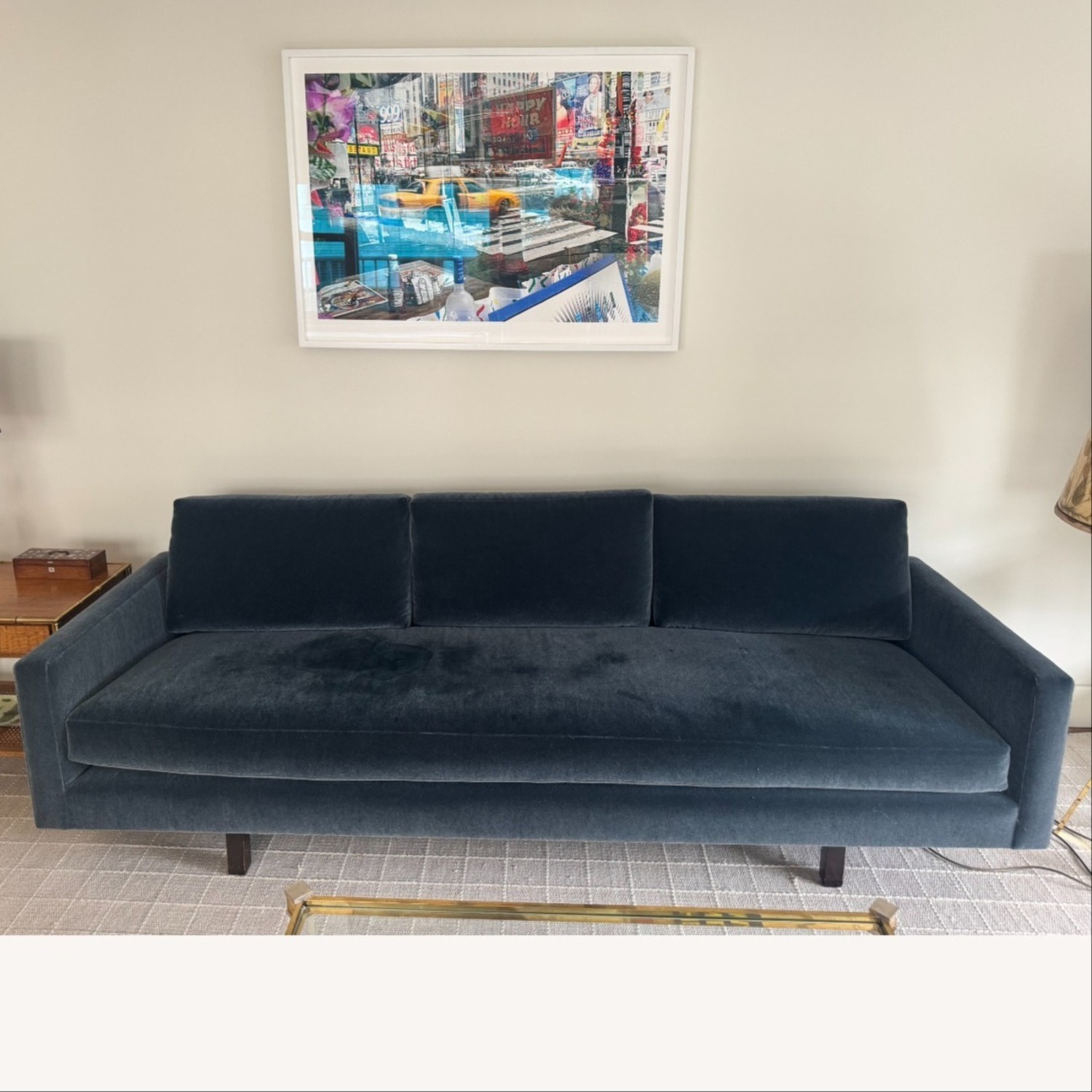 Edward Wormley Vintage Mohair 3-Seater Sofa - image-7