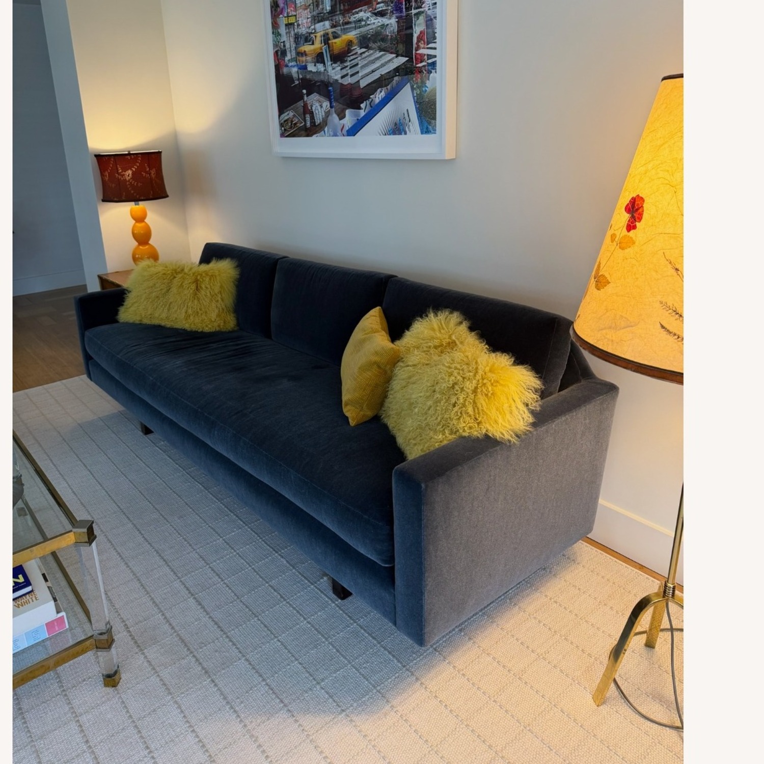 Edward Wormley Vintage Mohair 3-Seater Sofa - image-2