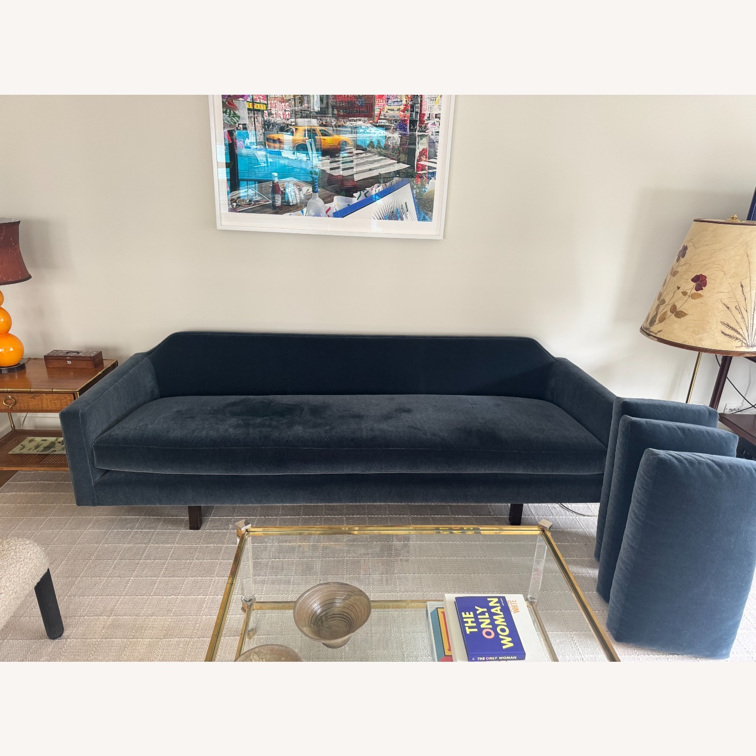 Edward Wormley Vintage Mohair 3-Seater Sofa - image-6