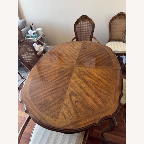 Used Drexel Cabernet II Dark Brown Wood Dining Table for sale on AptDeco