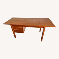 Danish Modern Teak Drop Leaf Desk