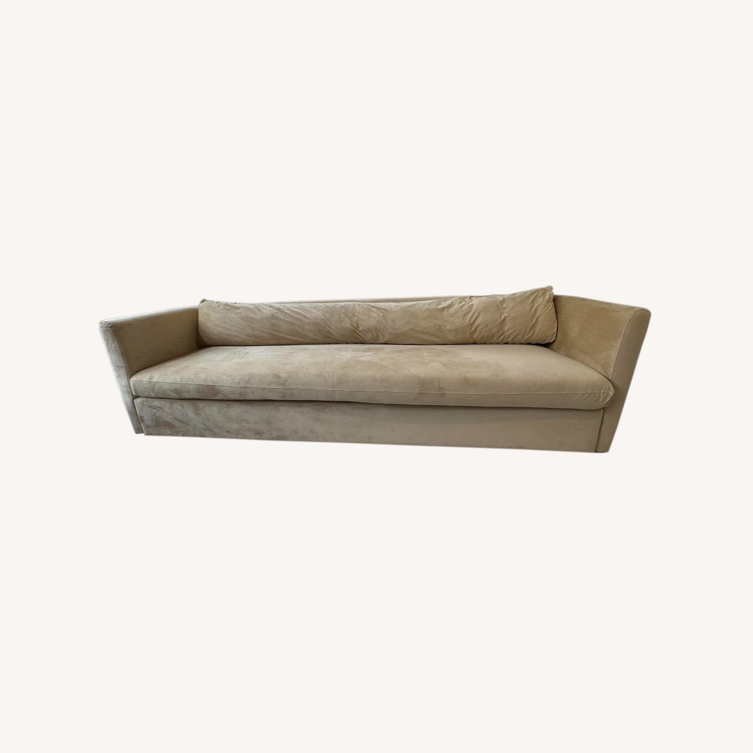 Custom Curved Velvet Couch - image-4