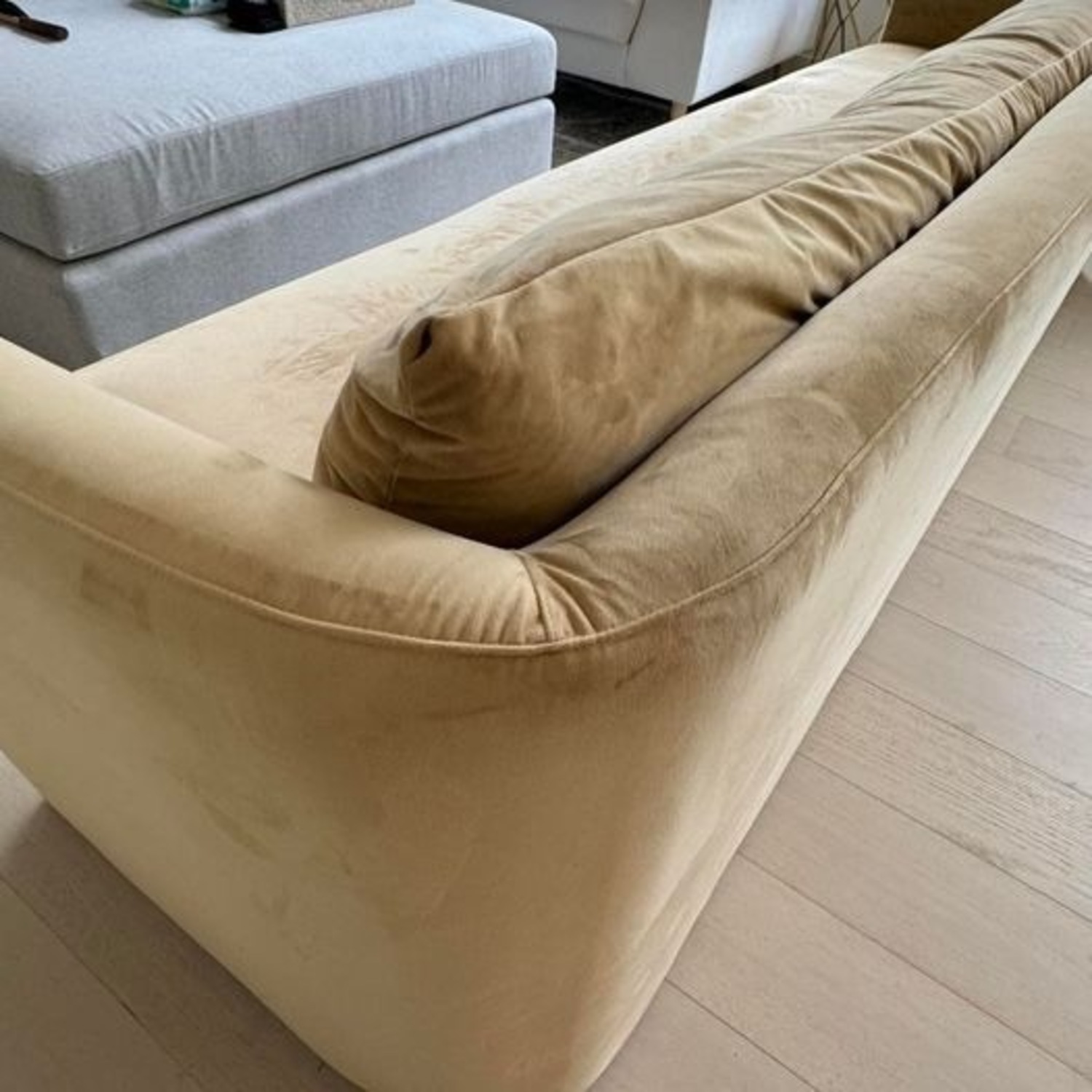 Custom Curved Velvet Couch - image-3