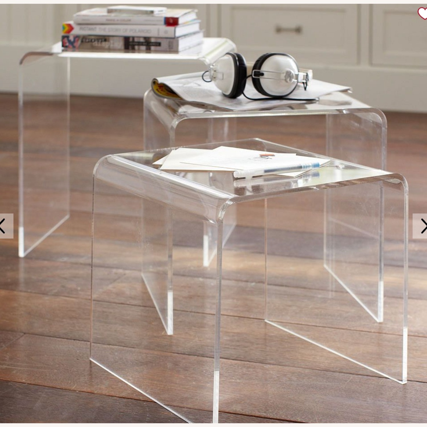 Pottery Barn Teen Acrylic Nesting Tables (13-15") - image-3