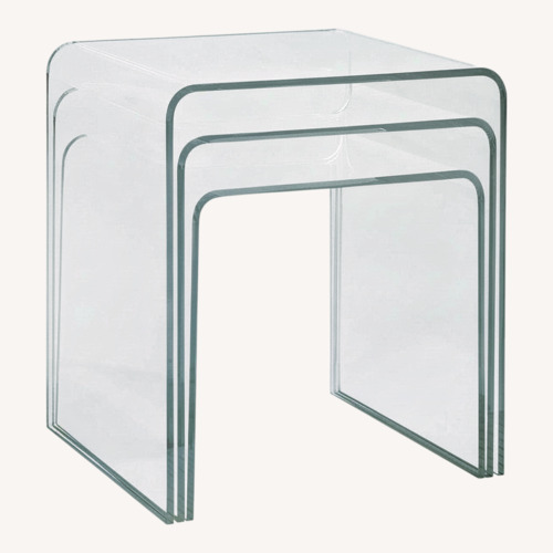 Used Pottery Barn Teen Acrylic Nesting Tables (13-15") for sale on AptDeco