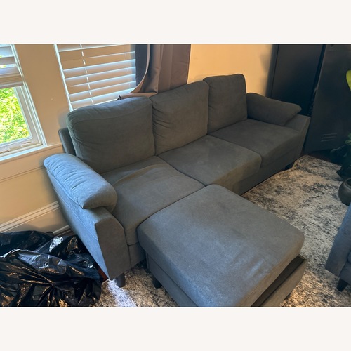 Used Wayfair Dark Gray 2 Piece Sectional for sale on AptDeco