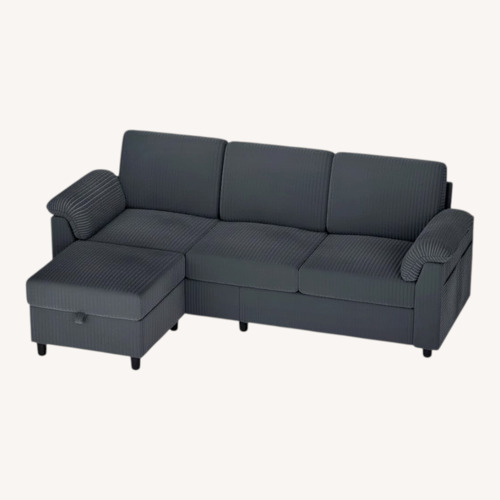 Used Wayfair Dark Gray 2 Piece Sectional for sale on AptDeco
