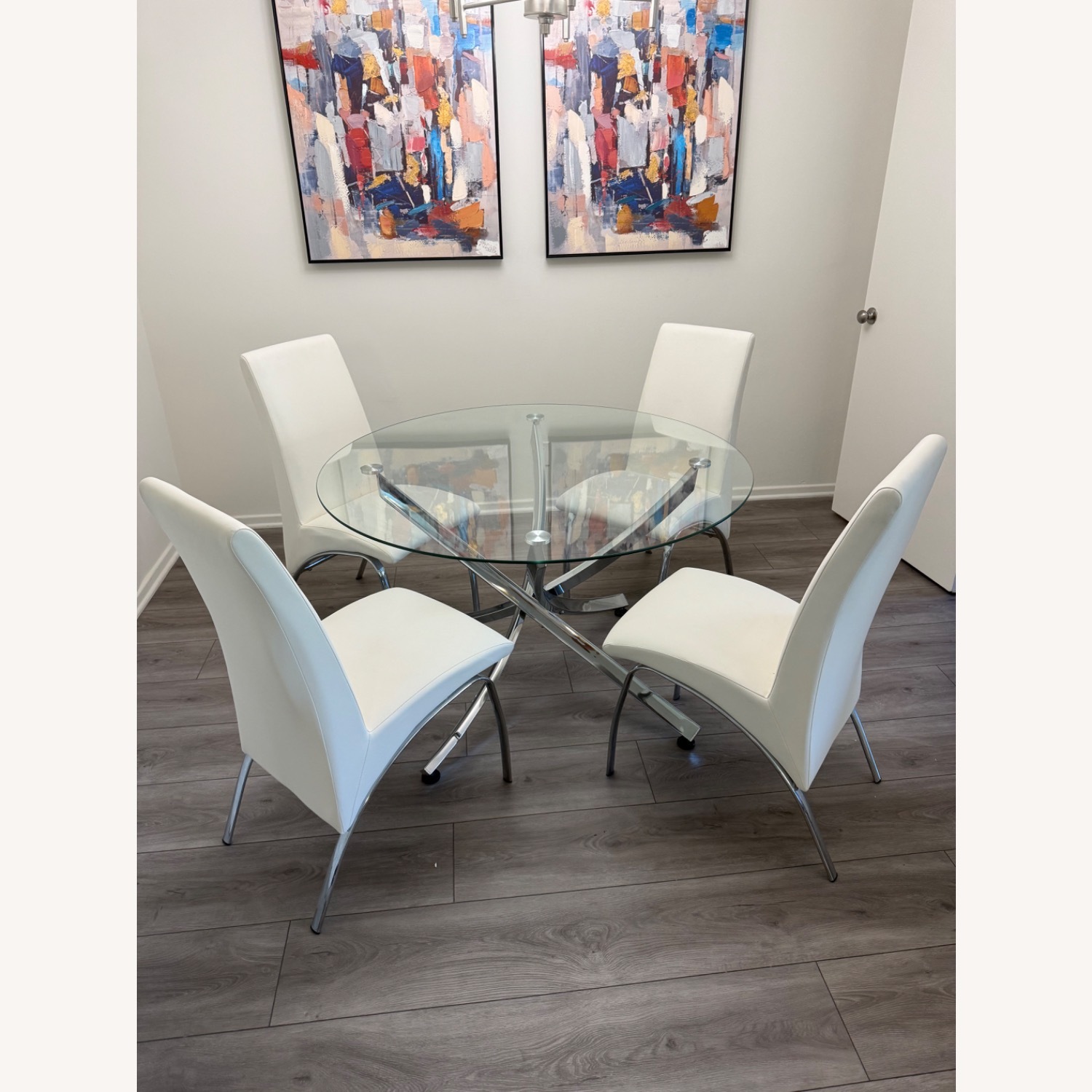White Glass Dining Sets - image-1
