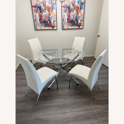 Used White Glass Dining Sets for sale on AptDeco