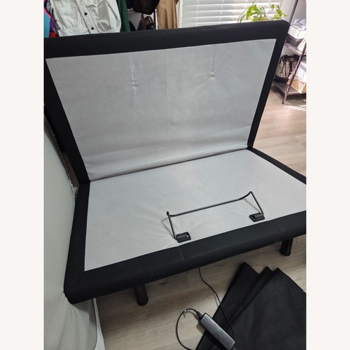 Used Bob's Discount Furniture Light Gray Queen Bed for sale on AptDeco