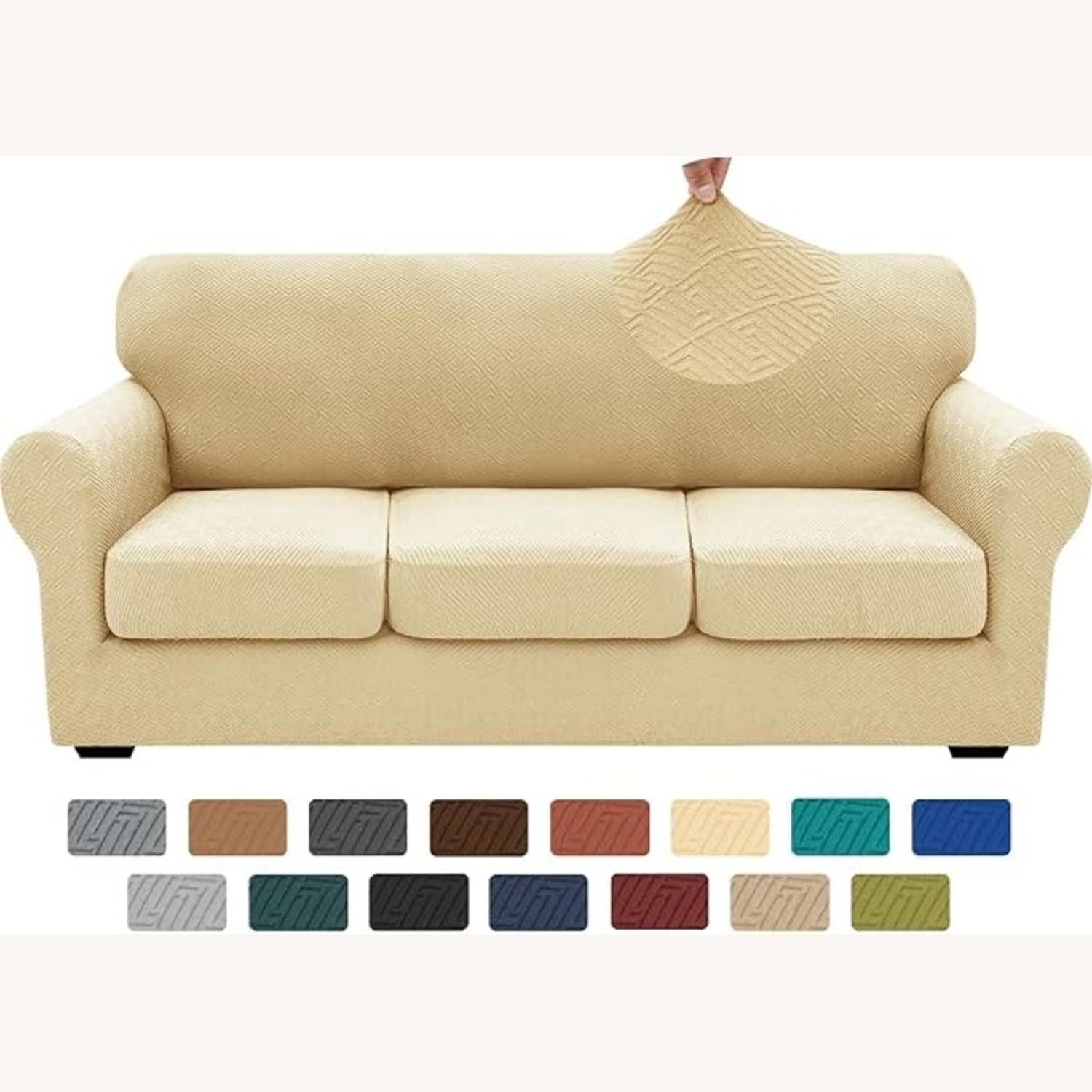 Amazon Light Brown 3+ Seater Sofa - image-5