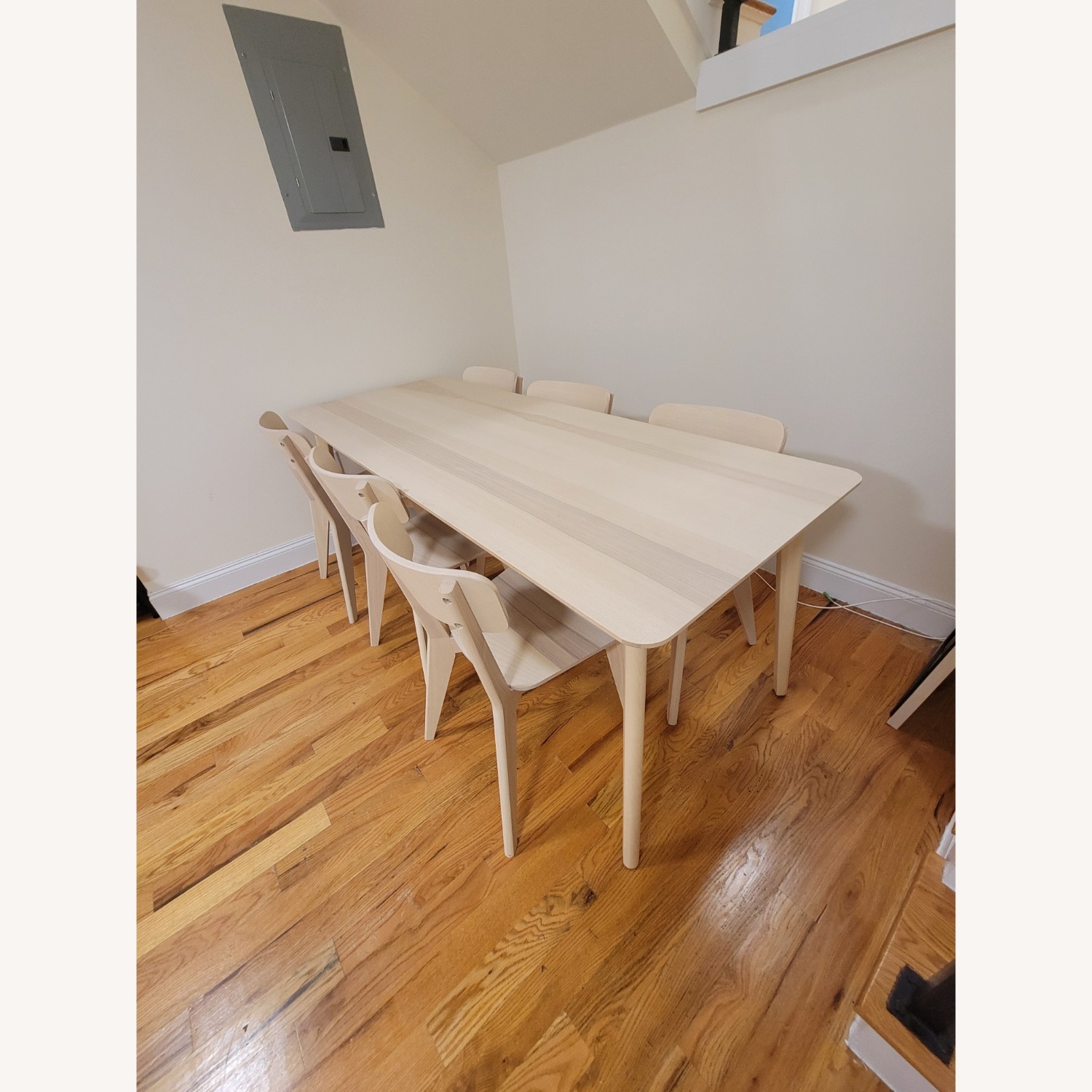 IKEA Lisabo Natural Wood Dining Set with 6 Chairs - image-2