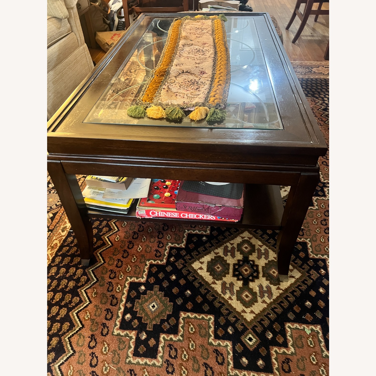 Vintage/Antique Dark Brown Coffee Table - image-2
