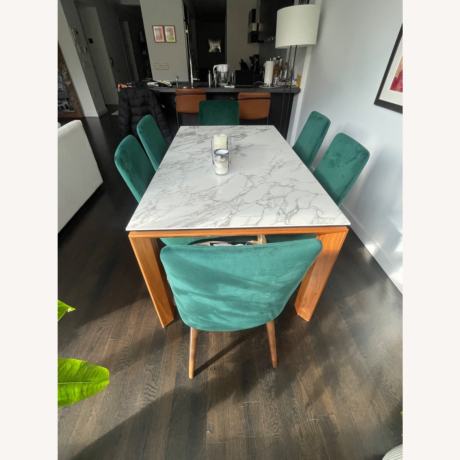 Calligaris OMNIA White Marble Extendable Dining Table - image-1