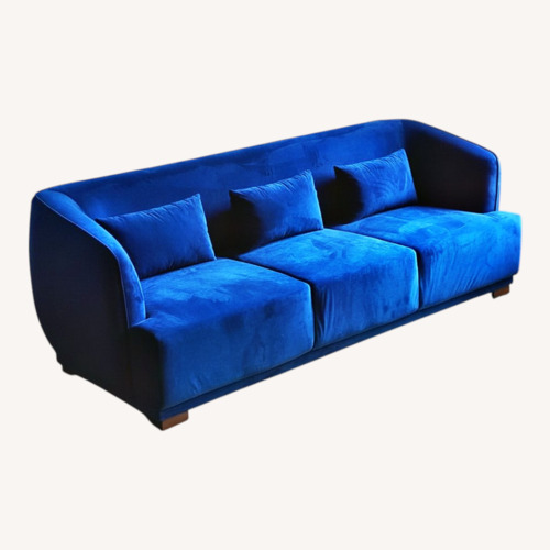 Used Blue Velvet 3+ Seater Sofa for sale on AptDeco