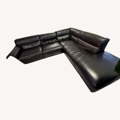 Used Leather Sectional for sale on AptDeco