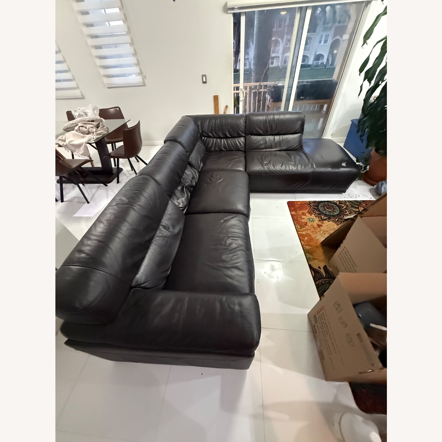 Leather Sectional - image-2