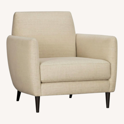 Used CB2 Parlour Chair Natural Fabric Armchair for sale on AptDeco