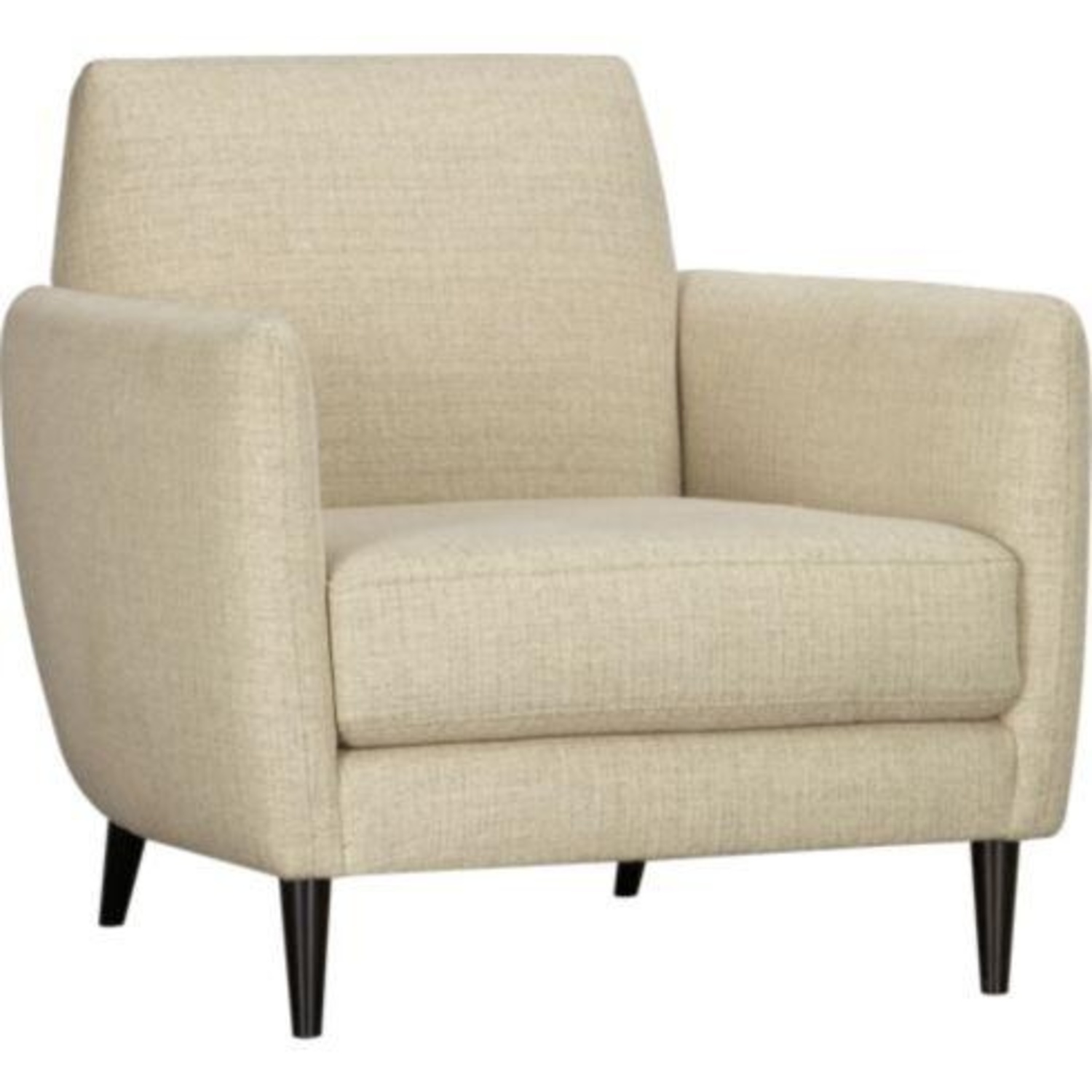 CB2 Parlour Chair Natural Fabric Armchair - image-4