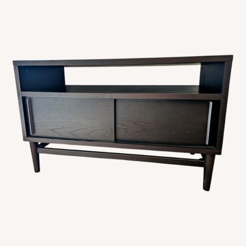 Used West Elm Dark Brown Wood Media Storage for sale on AptDeco